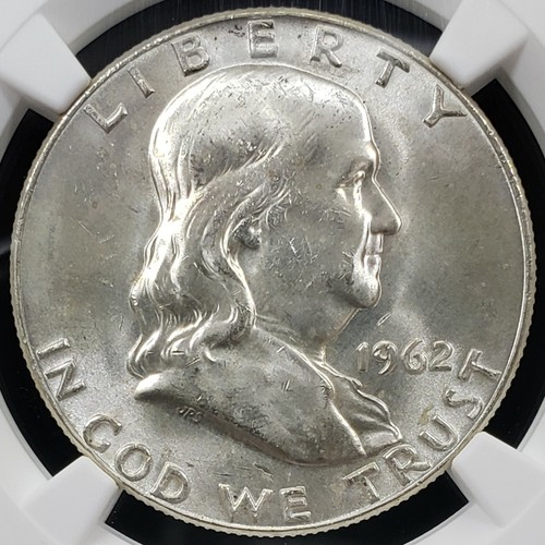 Beautiful 1962-D Franklin 50c Half Dollar NGC MS-64 FBL KVE Investments, LLC - Picture 7 of 8