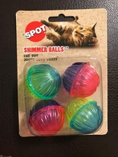 Spot SHIMMER BALLS 4 Pack Cat Toys Plastic Balls