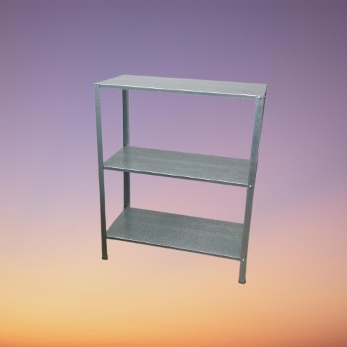 3 Tier Shelving Unit Galvanised Steel Ikea Hyllis Indoor Outdoor 60 x 27 x 74cm - Picture 2 of 6
