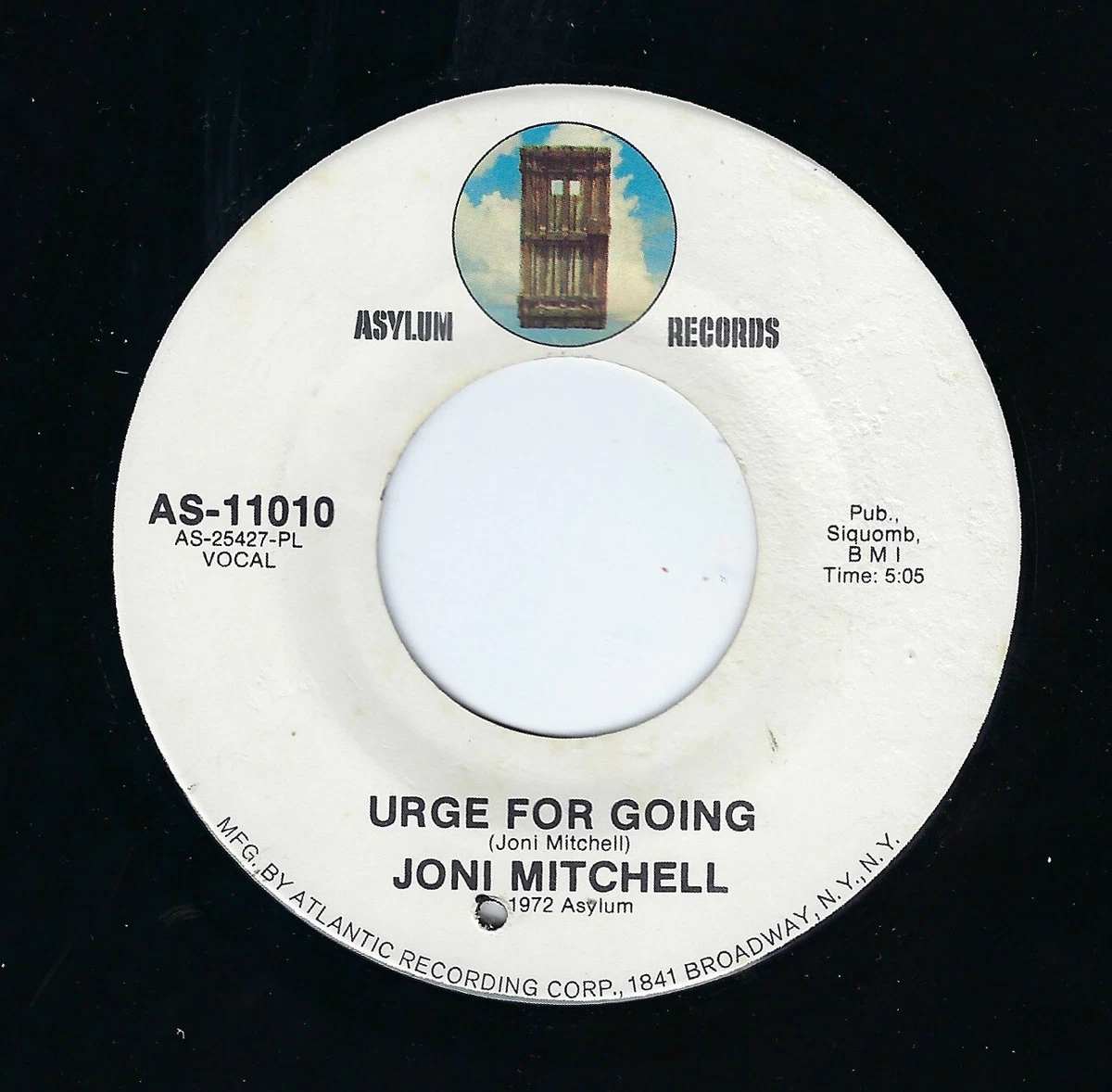 Joni Mitchell Original Asylum 45: You Turn Me On, I'm a Radio / Urge For Going