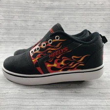 HEELYS Skateboard Roller Shoes Size 3 Black Flames