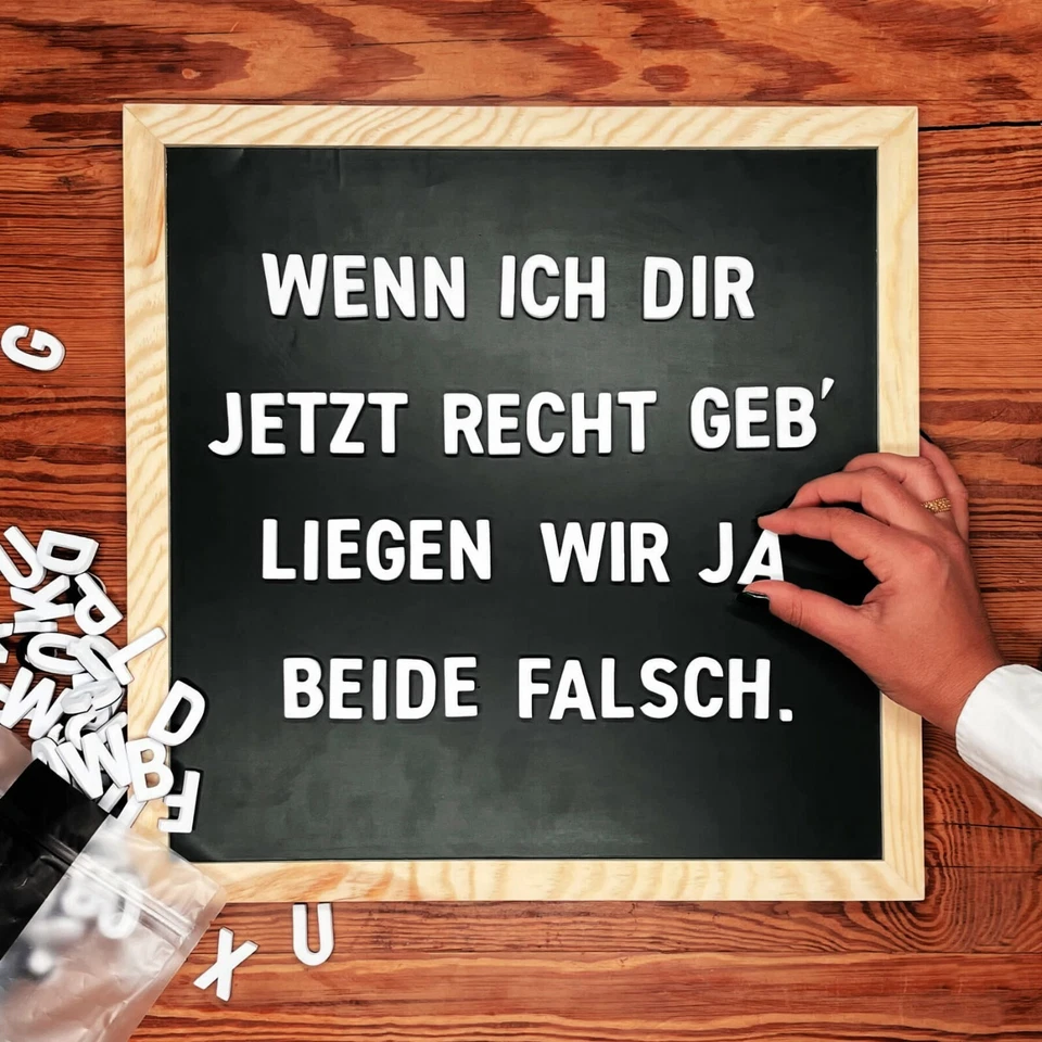 Magnetische Kreidetafel mit Holzrahmen 40 x 40 cm, zweiseitige Magnettafel - Bild 3 von 4