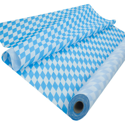 JOYELL 3x Oktoberfest Tischdecken 137x274cm | Blau-weiß Bayerisch | Einweg Plastik Für Party
