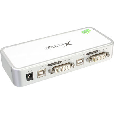 61602C InLine KVM Switch DVI 2-fach USB (4-fach) mit Audio ~D~