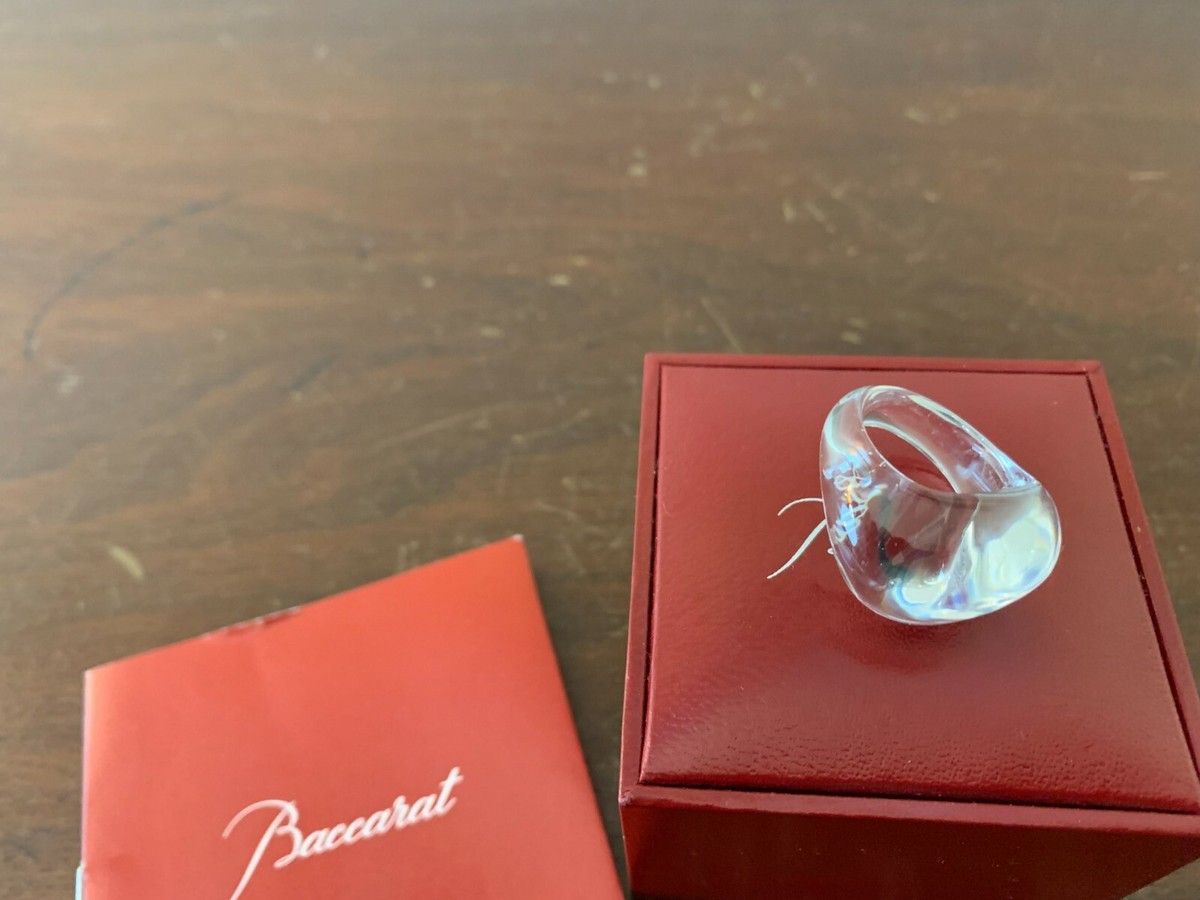 Bague Baccarat En Cristal Rouge - Taille 52 - Neuve Jamais Portée