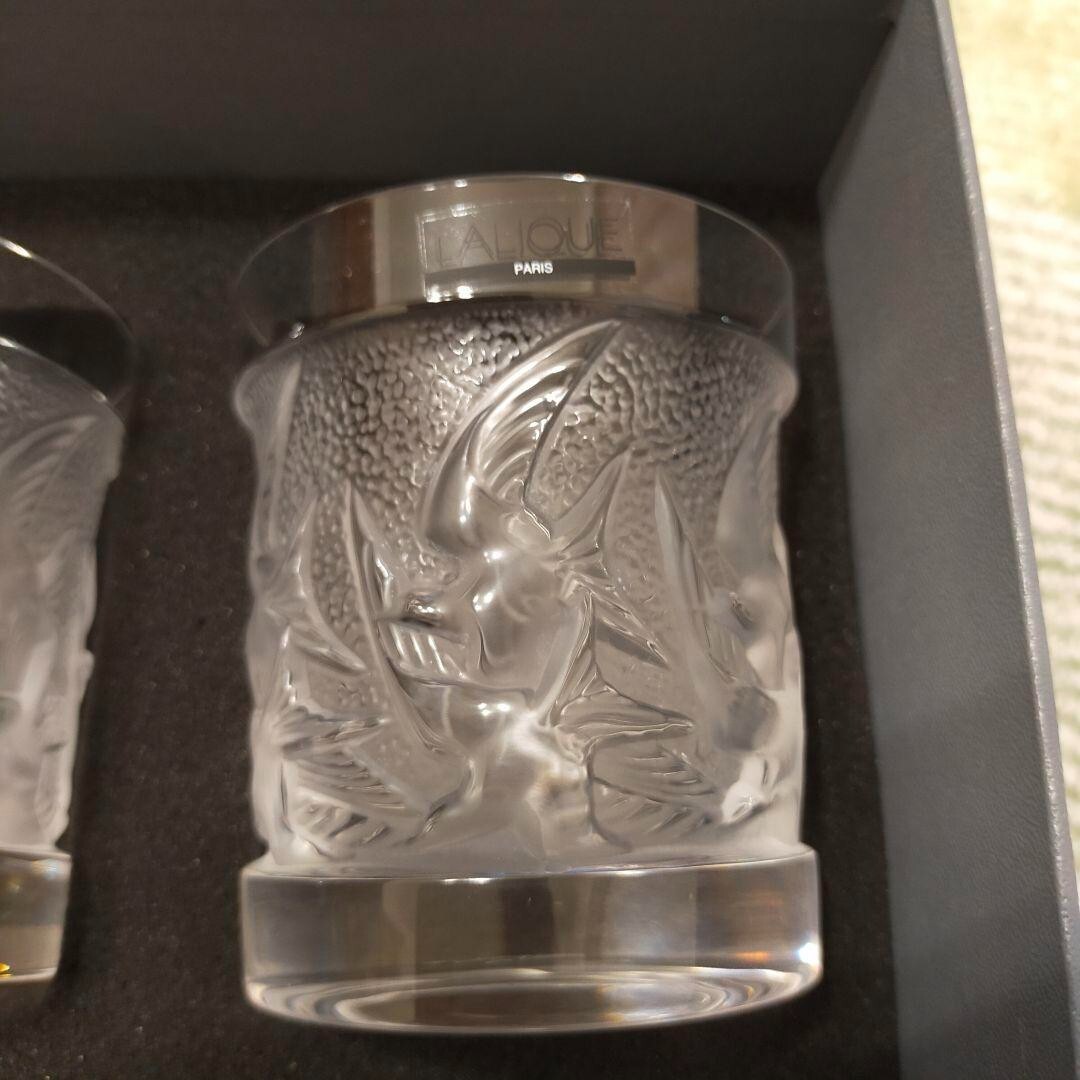 LALIQUE PARIS Hirondelle Swallow Pear Rock Glass | eBay