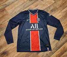 VTG NIKE Paris Saint-Germain #2 JEFFERSON Jersey PSG France Soccer LS AEROKNIT M