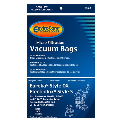 Eureka OX & Electrolux S Canister Vacuum Bags * Fits Harmony, Oxygen