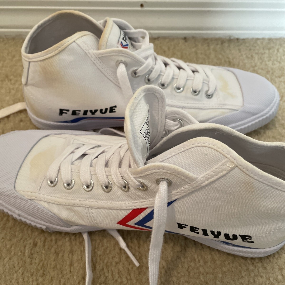 FEIYUI Fe Mid 1920 Trainers White Canvas Martial Arts Shoes Size 12M