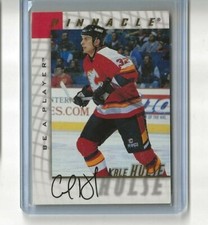  Cale Hulse 1998 Pinnacle, Be A Player - On card auto! / Calgary Flames 