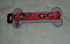UNIVERSITY OF GEORGIA BULLDOG MEDIUM RED DOG LEASH 4 FEET LONG 7/8" WIDE NEW