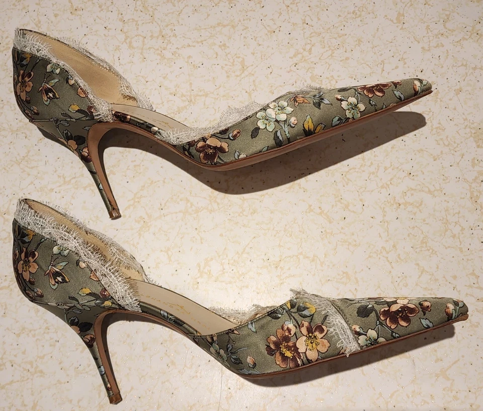 Tacón alto vintage alexandra neel estampado floral satinado  Foto 2 de 4