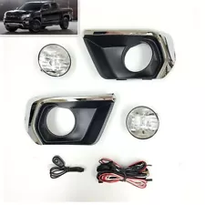 Fog Light Kit Set For 2021-2022 Chevy Colorado Switch Wire Assembly Chrome Bezel