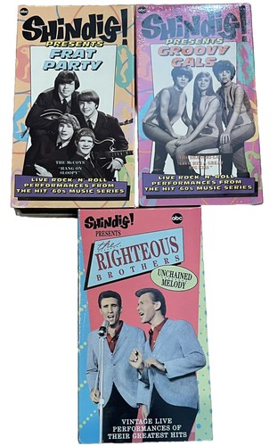 Shindig Music VHS TV Show 3 VHS VIDEO’S with Great Performances