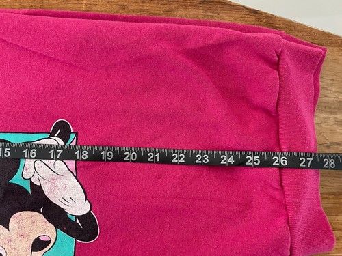 Vintage 90s Disney Minnie Mouse Crewneck Sweatshirt OS Pink Graphic Made In USA - Picture 9 of 9