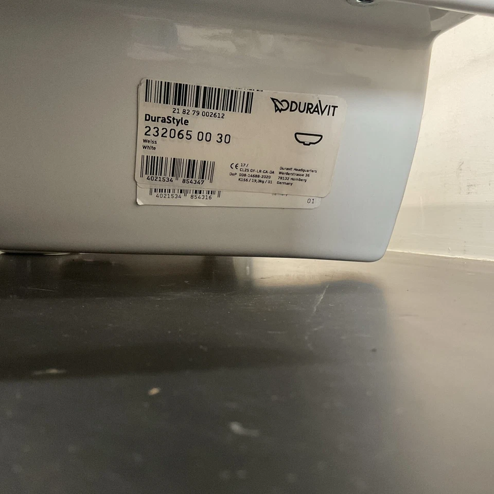 Fregadero superior tocador Duravit 3 agujeros cerámica DuraStyle blanco 26” 2320650030 Foto 2 de 4