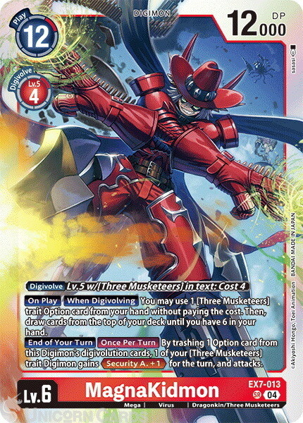 EX7-013 MagnaKidmon : Super Rare Digimon Card : EX07: Digimon Liberator