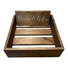 Rustic Brown Wooden Wedding Card & Gift Box Country Decor Display Crate Present