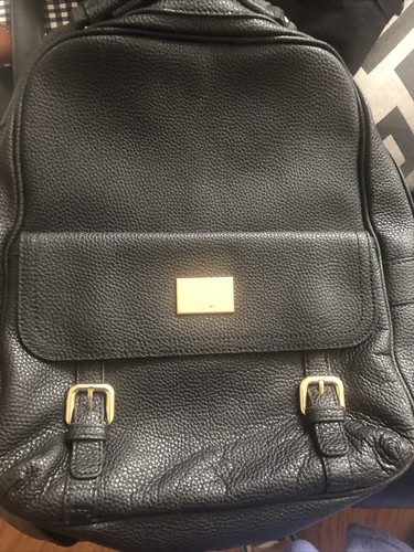RENWICK Black Leather Backpack. | eBay