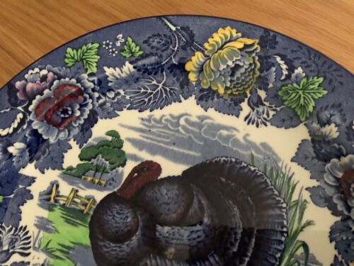 Vintage, Woods Burslem Floral 'Türkei' Speiseteller mit Blumenrand, 25,5 cm - Bild 2 von 8