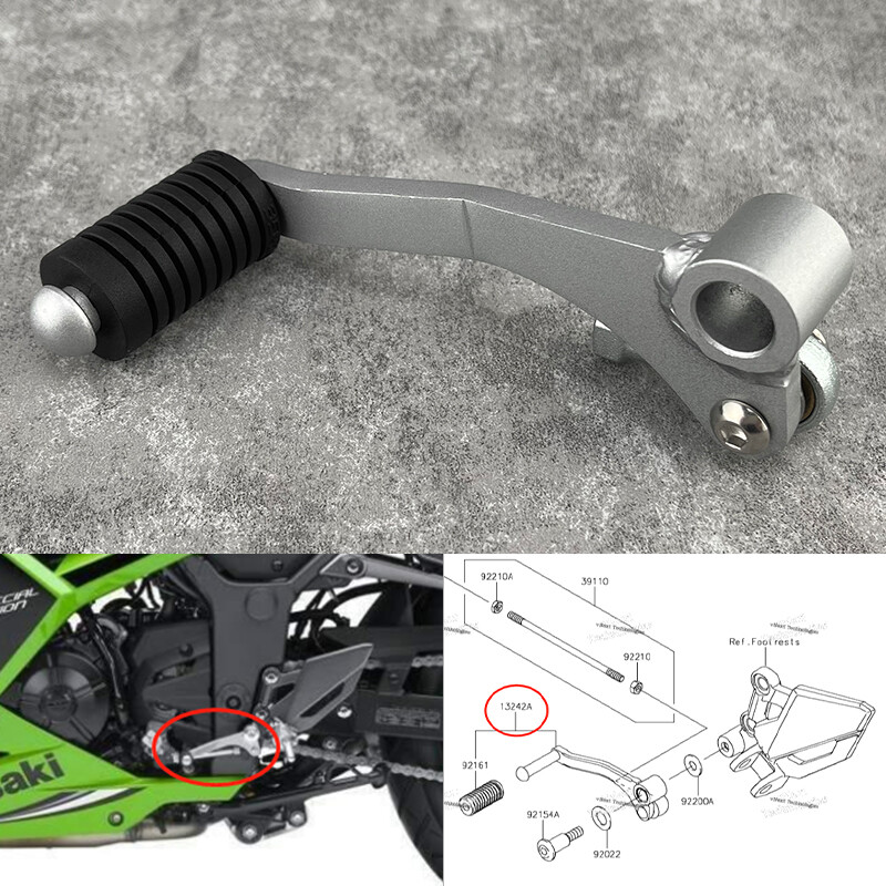 Left Gear Shift Shifter Lever Pedal For KAWASAKI NINJA 250R/300