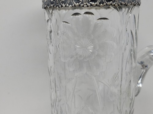 Cerchio in argento sterling Robert Wallace & Son: brocca in vetro taglio brillante americano - Foto 11 di 24