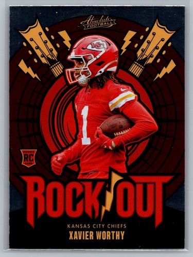 2024 Panini Absolute - Rock Out Xavier Worthy #RO-XWY (RC) - 第 1/2 張圖片