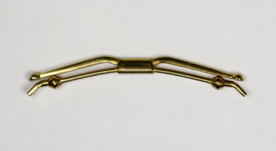Art Deco Tie Collar Bar Pin Clip Vintage 1930s Gold Tone BallGrip eBay
