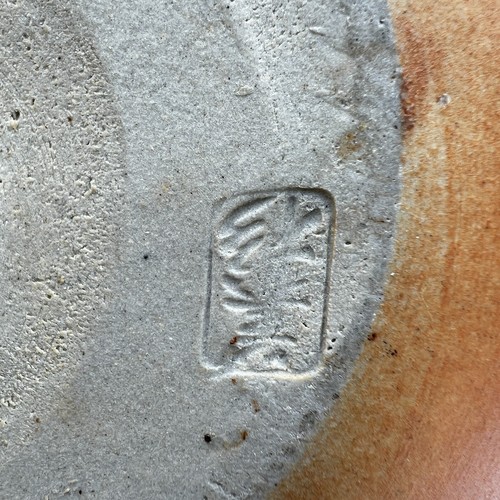 Japanese Modernist Round Onion Shape Ceramic Vase Signed Texture/Color Vintage - Picture 14 of 14