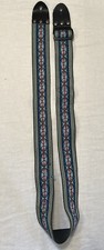 Vintage Blue And Red Guitar Strap