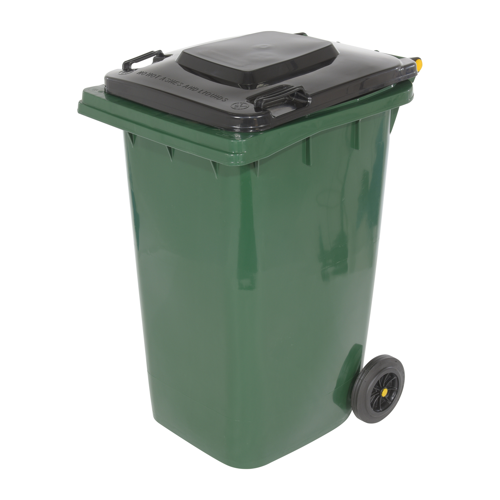 Vestil, 64 Gallon polyethylene trash can green, Capacity 64 Gal, Model#