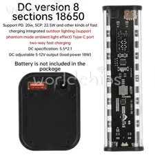 8pcs 18650 Battery Box Fast Charging Mobile Power Bank Case Kit DIY Battery Case