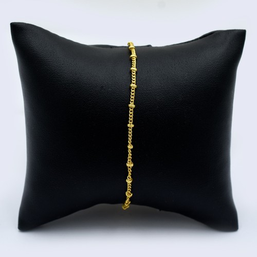 Bracelet Ajustable Plaqué Or 18 Carats Pour Femme - Doré, Alliage, Neuf Avec étiquettes, Bijou Classique