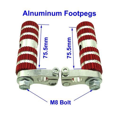 Red Racing Footpegs Foot Rest Pegs For 2 Stroke 47cc 49cc Mini Dirt Pit Bike eBay