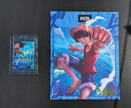 Monkey D Luffy PSA Exclusive Promo Card OP05 060 One Piece NM/Mint and Magazine