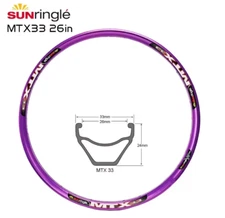 Sun Ringle MTX33 RIM 26" 32H bicycle bike rim High quality Welded Disc rim