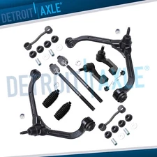 10pc Front Upper Control Arms Tie Rods Sway Bar Link for 2002-2005 Jeep Liberty
