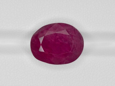 GRS Certified BURMA Ruby 13.61 Cts Natural Untreated Deep Red Oval