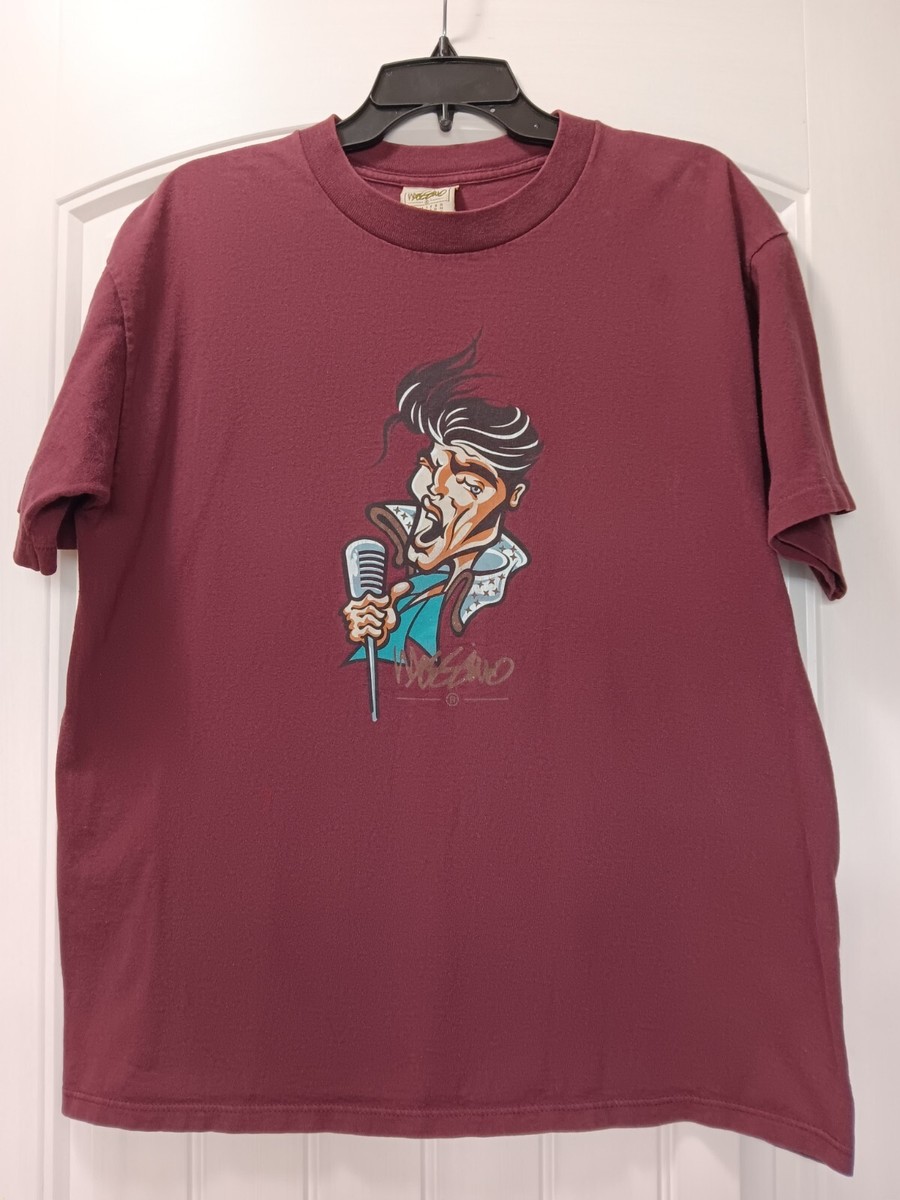 Vtg 90s Mossimo Limited Edition Graphic Elvis T-Shirt Mens Med