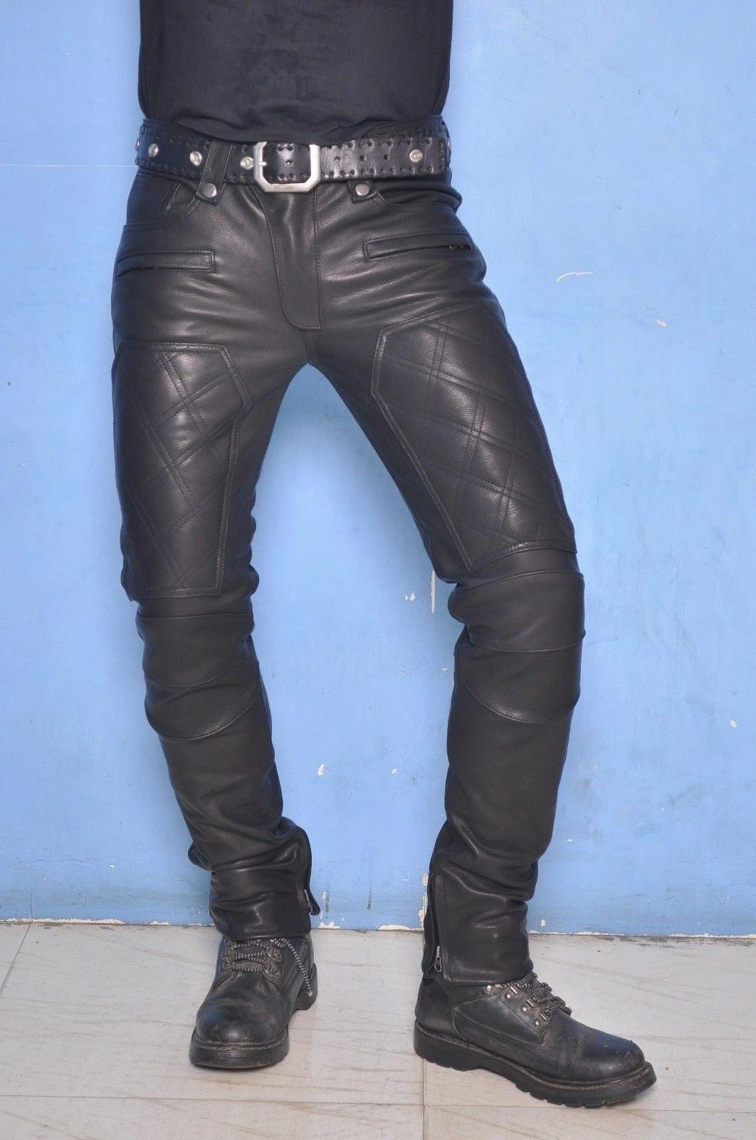 Designer New Men's Leather Pant 100% Soft Lambskin Slim Fit Formal Wear Pant
