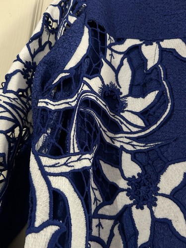Berek Royal Blue White Jacket and tank BNWT From Neiman Marcus Size 10 - Picture 3 of 9