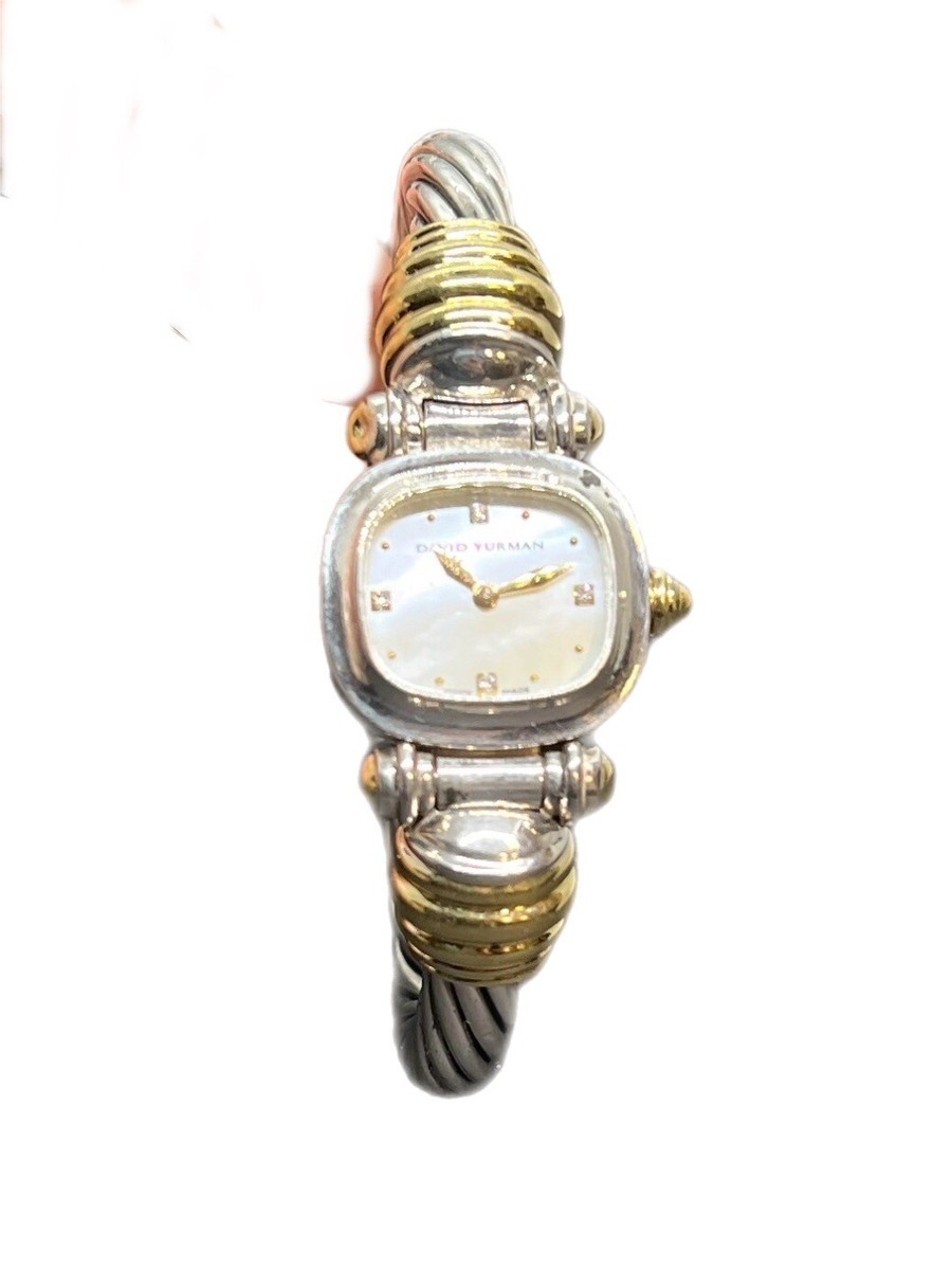 David Yurman Vintage 18k Gold Sterling MOP Rare Stick Dial  display picture 1