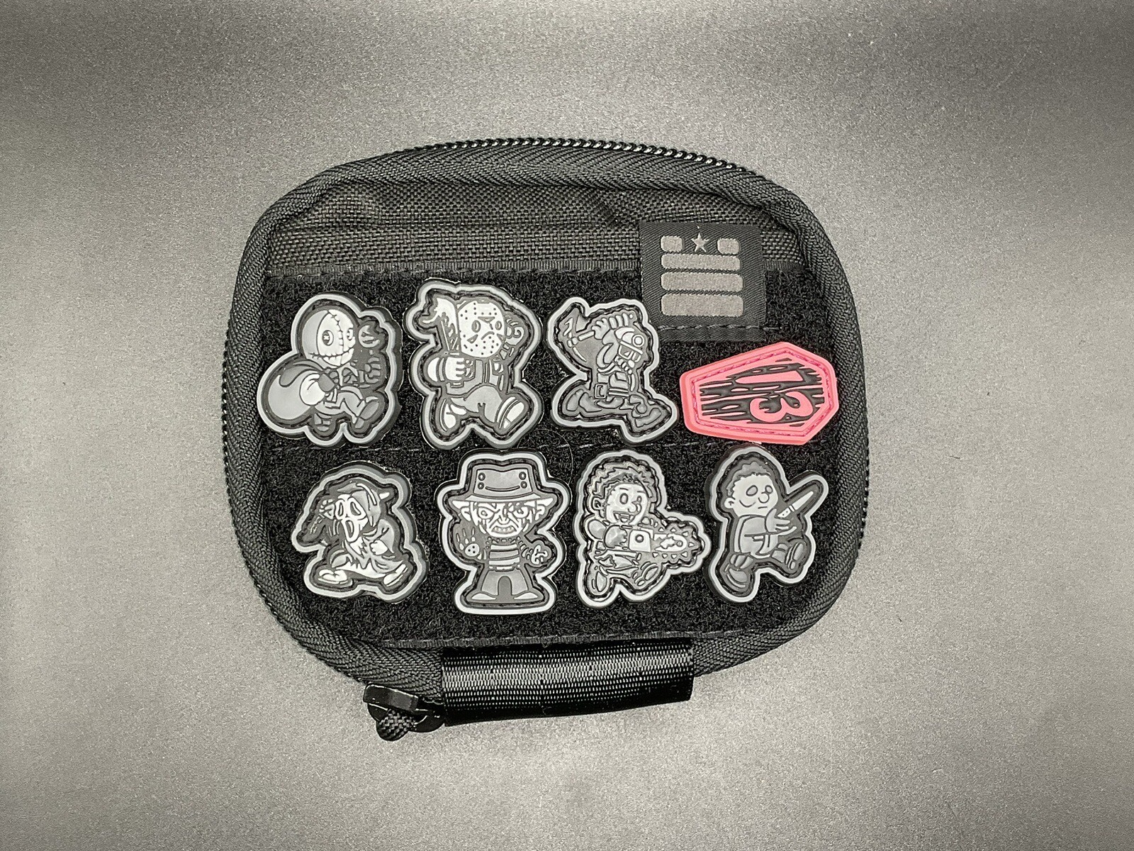 Garage Built Gear GBG Mighty Pouch Black Canvas W Patches