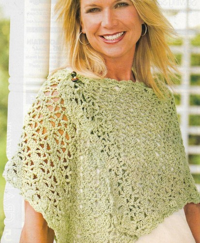 DIAGONAL LACE SHAWL WRAP WOMEN'S CROCHET PATTERN INSTRUCTIONS