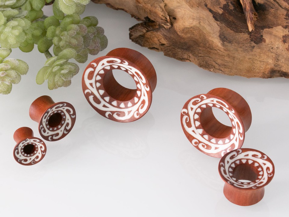 Fly Style Piercing Ohr Tunnel - Katzenauge Horn Tunnel Holz Plug