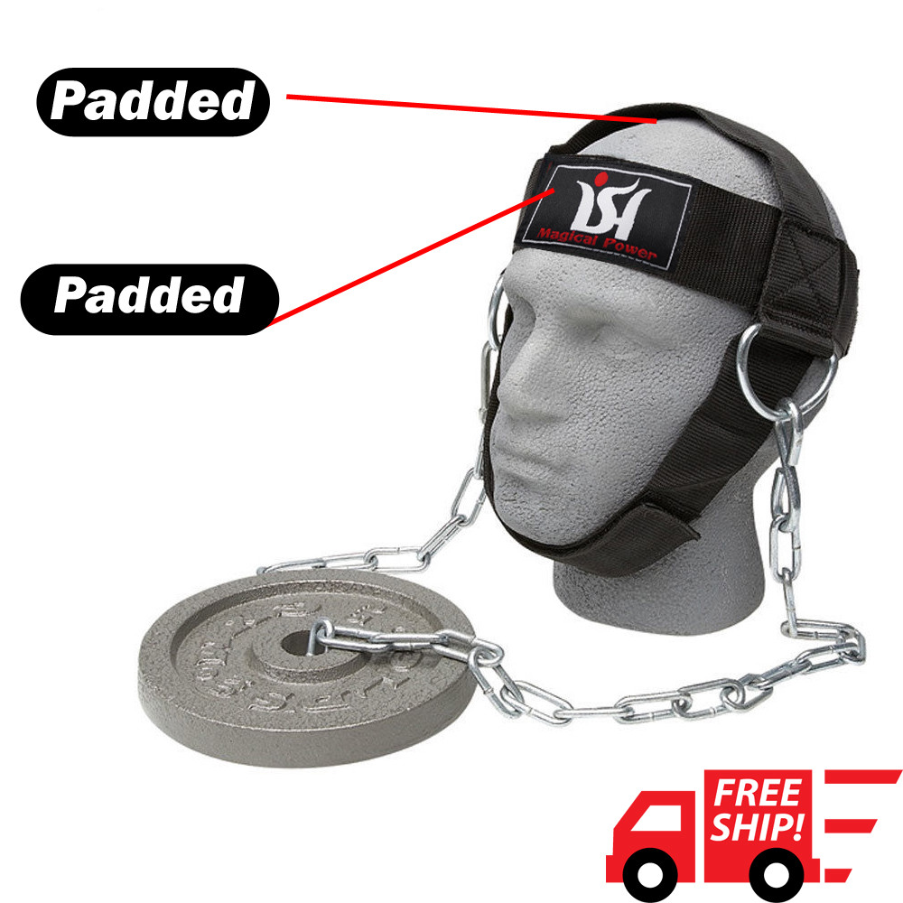 Weight lifting head neck harness gym workout exercise training