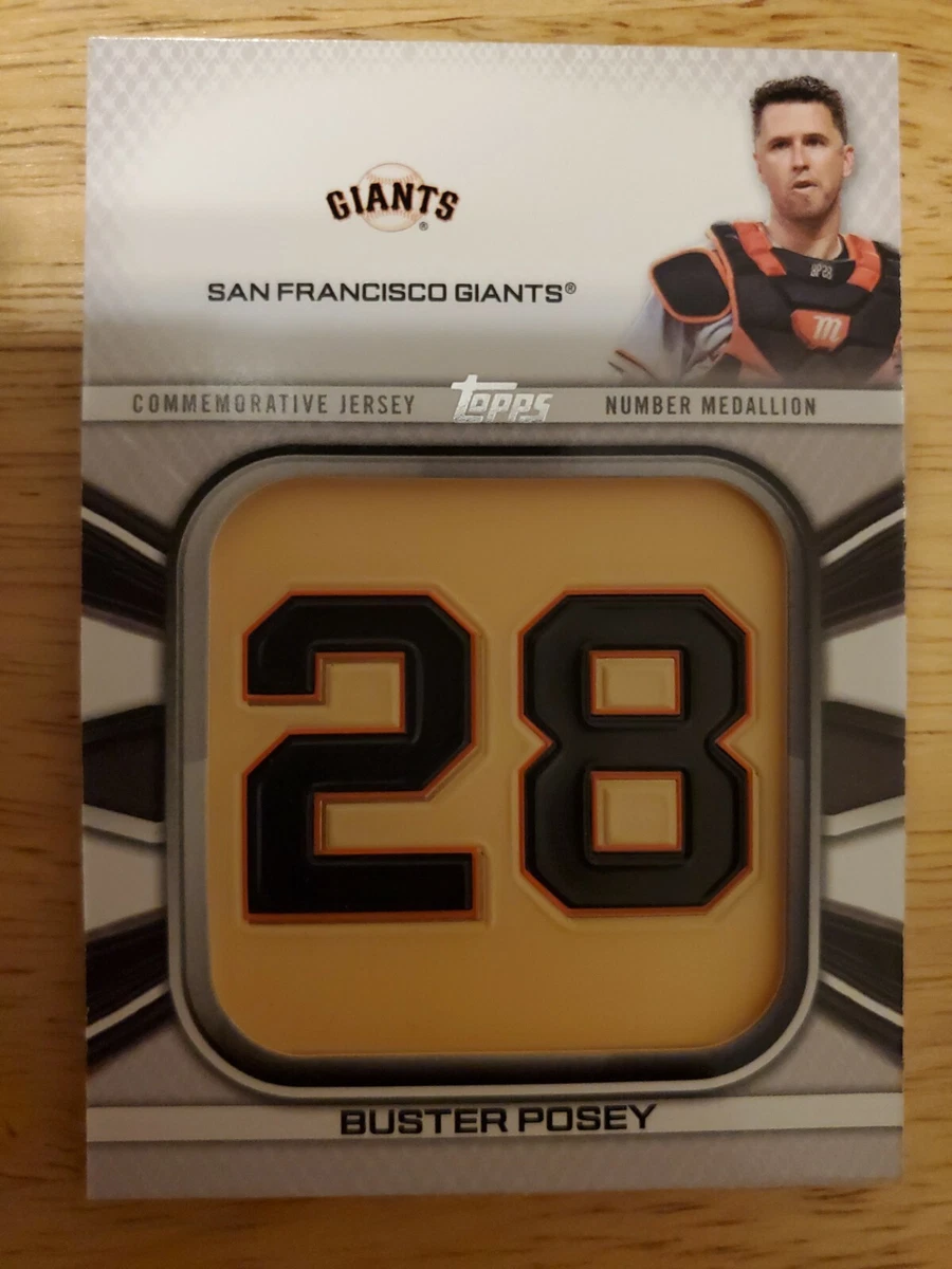 2022 Topps Jersey Number Medallion JNM-BP Buster Posey - San