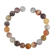 20 Botswana Agate Round Beads 10mm 8" 54137