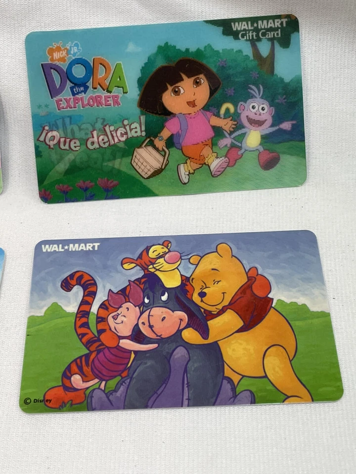 Lot of 4 Walmart Gift Card Collectibles DORA WINNIE MY LITTLE PONY NO CASH VALUE - Image 3 of 4