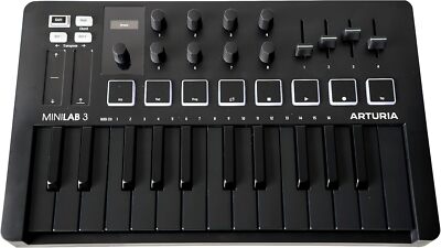 ARTURIA MIDI Keyboard Controller MiniLab 3 Deep Black New